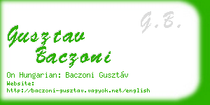 gusztav baczoni business card